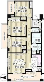 小田急線 成城学園前駅 徒歩16分 3階建 築25年の間取り写真