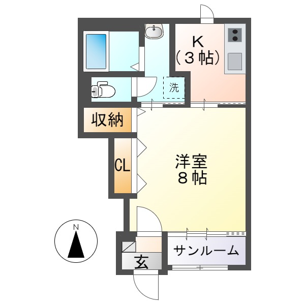 ＪＲ山陽本線 新倉敷駅 徒歩51分 2階建 築4年の間取り写真