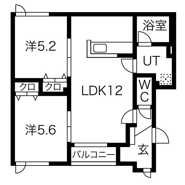 ＪＲ函館本線 発寒駅 徒歩12分 3階建 築2年の間取り写真