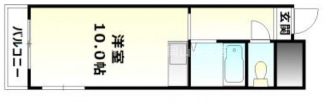 岡山市北区京橋町のマンションの間取り