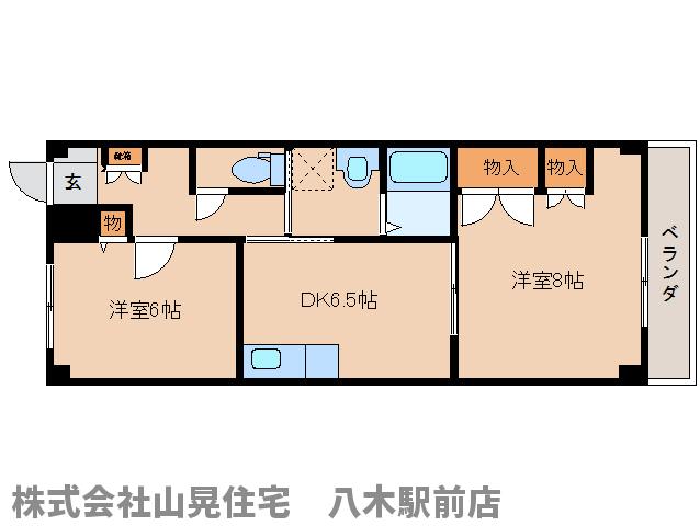 橿原市見瀬町のマンションの間取り