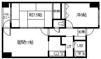 ベルエアーパレス滝川の間取り