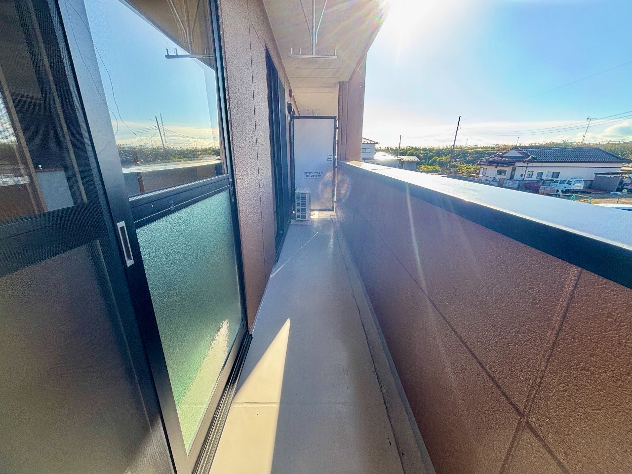 バルコニー　バルコニー部分・日当たり良好です♪