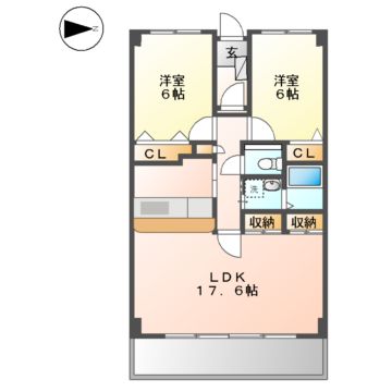 名古屋市昭和区山中町のマンションの間取り