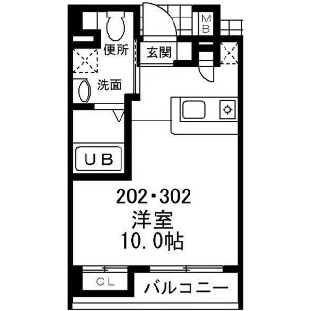 【神戸市東灘区御影本町のマンションの間取り】