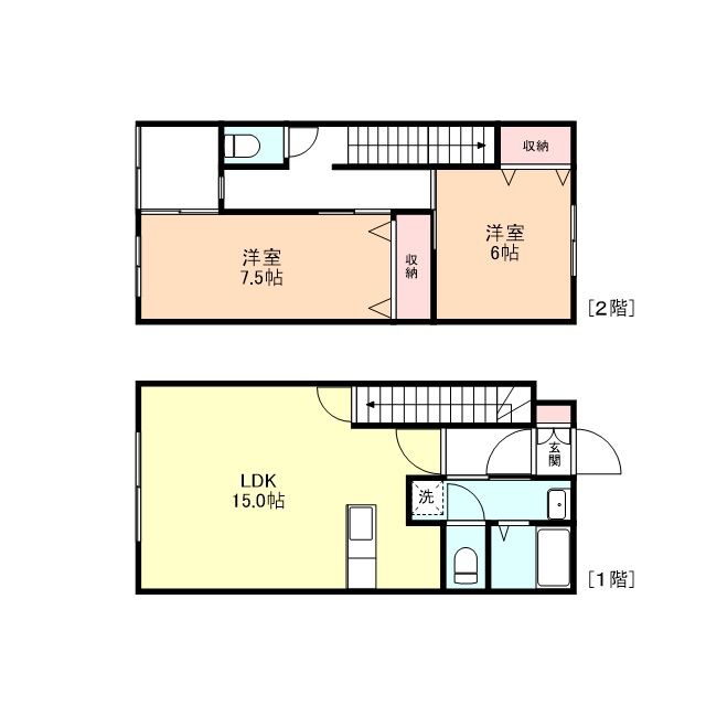 滑川市上島のアパートの間取り