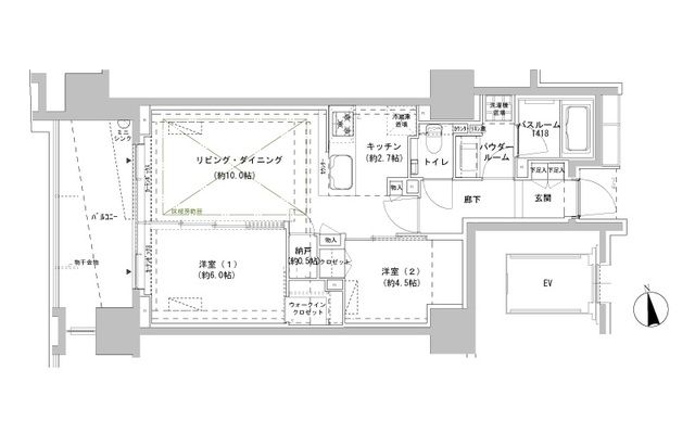 パークスフィア牛込神楽坂の間取り