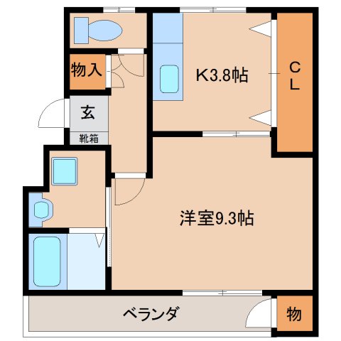 橿原市石原田町のマンションの間取り