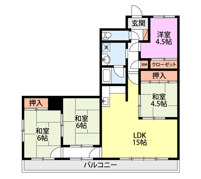 上越市下門前のマンションの間取り