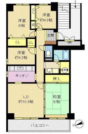 グランドメゾン守山１号棟の間取り