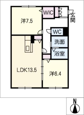 カーザ　セレニータＡの間取り