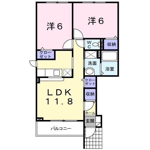 深川市北光町のアパートの間取り