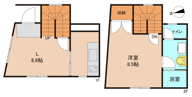 市川市高谷のアパートの間取り