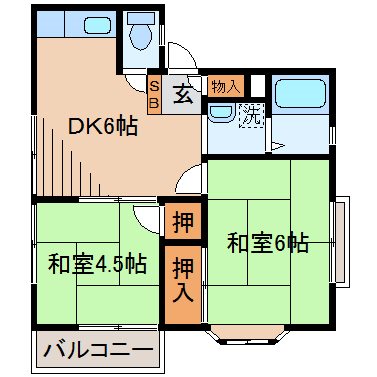 ハイツ松風の間取り