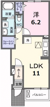 伊勢市御薗町高向のアパートの間取り