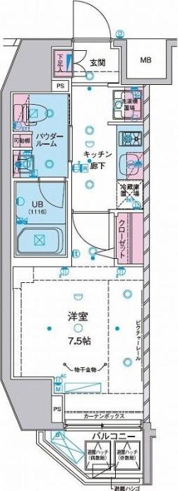 ジェノヴィア麻布十番グリーンヴェールの間取り