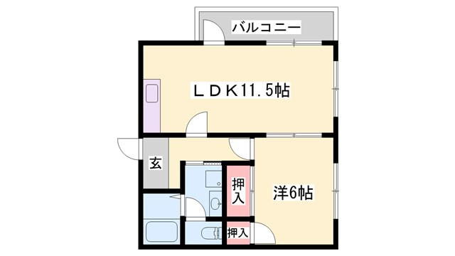 船場スカイハイツの間取り