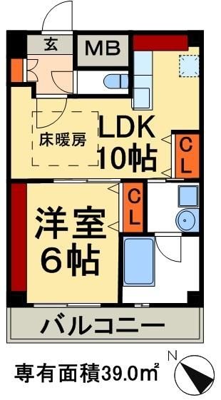 【八潮市大瀬のマンションの間取り】