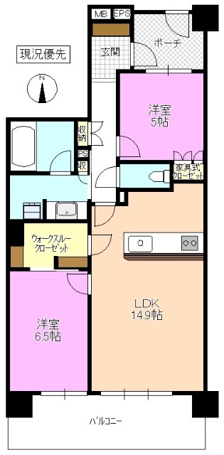 サーパス松本埋橋ミッドグランの間取り