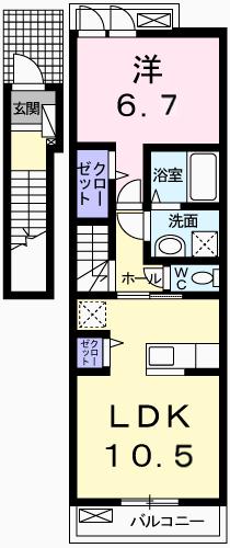 ウエルホワイト・アグリＡの間取り