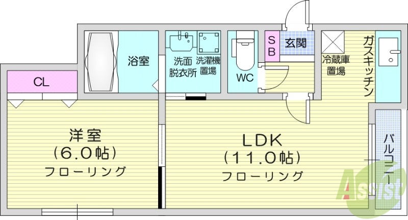 トラストコートS16の間取り