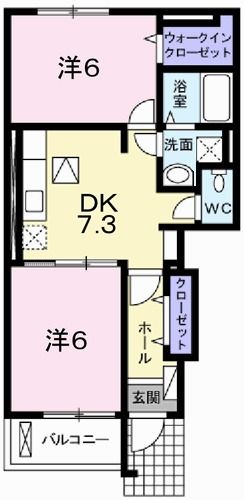 フェリア香呂Ｂの間取り