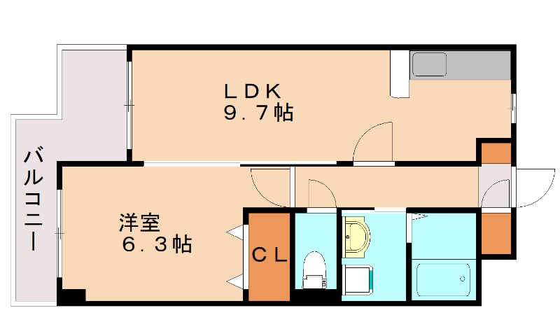 【福岡市西区横浜のマンションの間取り】