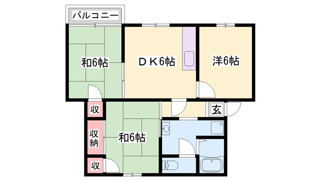 エクメーネ香呂　Ｃ棟の間取り