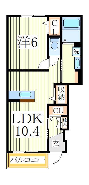 【柏市しいの木台のアパートの間取り】