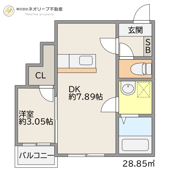 大野城市筒井のアパートの間取り