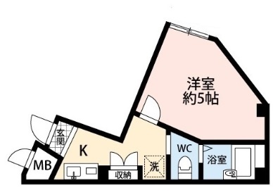 荒川区東日暮里のマンションの間取り