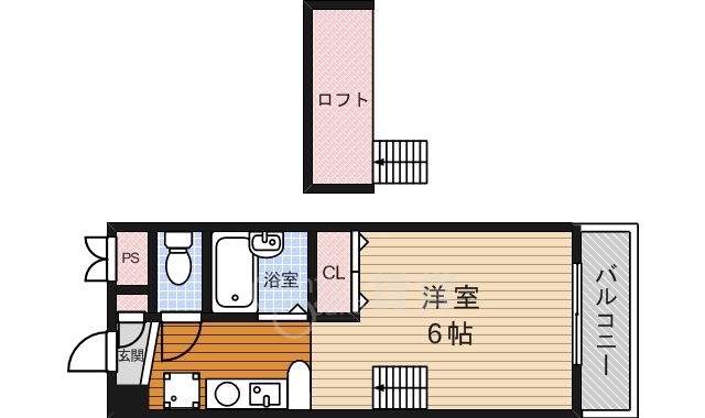 箕面市西小路のマンションの間取り