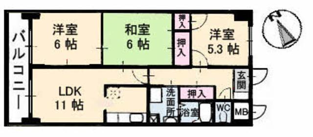 【ファミーユ舟入中町の間取り】