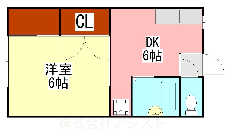 飯塚市有安のアパートの間取り