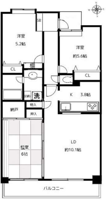 杉並区高円寺北のマンションの間取り