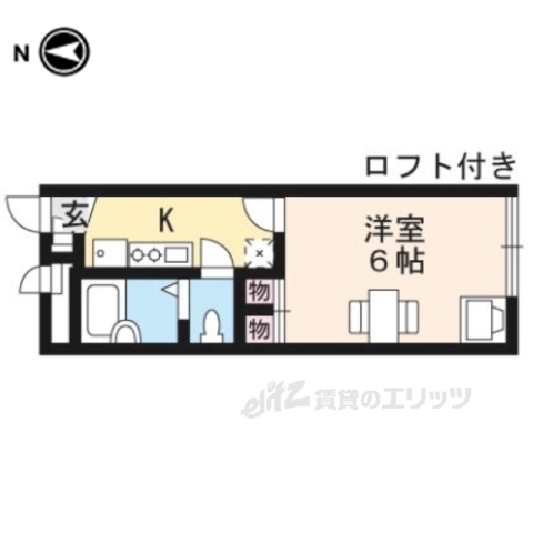 【東近江市八日市緑町のアパートの間取り】