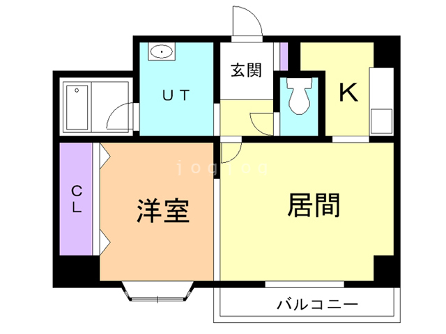 函館市港町のマンションの間取り