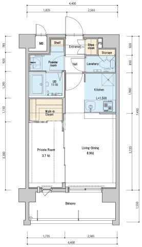 福岡市博多区空港前のマンションの間取り