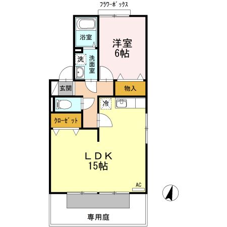 エスポワールメゾン　B棟の間取り