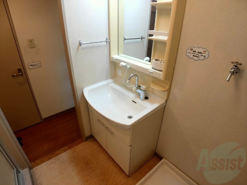 洗面設備　シャンプードレッサー。身支度はここでばっちりですね。