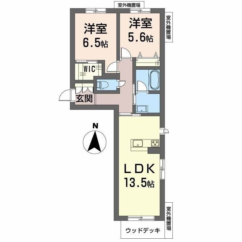 シャーメゾン　グラースIIの間取り
