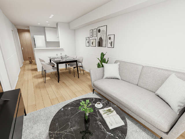 居室・リビング　※画像内家具家電はCG加工しており物件には付帯しておりませ