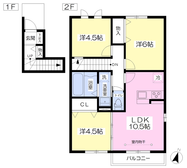 コウジィーコート湘南Ｂの間取り