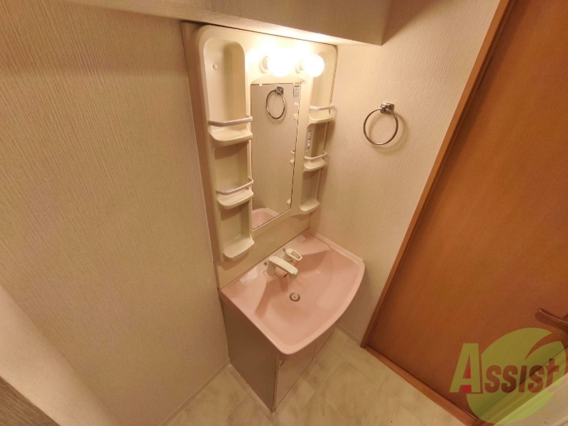 洗面設備　シャンプードレッサー。身支度はここでばっちりですね。