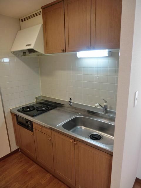 キッチン　２口システムキッチン・グリル付き