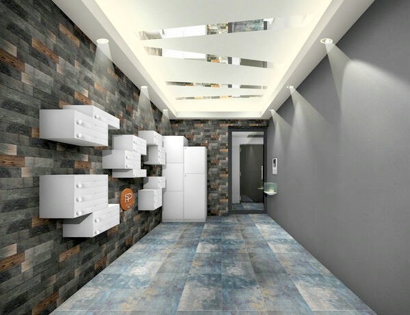 エントランス　留守中も荷物が受け取れて便利な宅配ＢＯＸしています♪