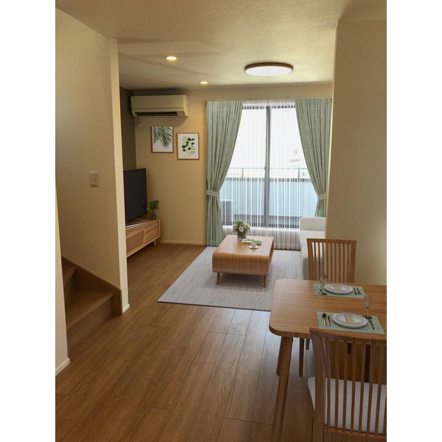 居室・リビング　家具・調度品等に関しては実際の賃貸住宅には含まれません。