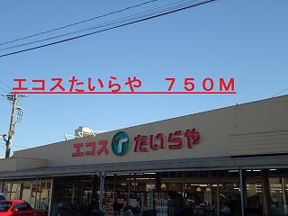 スーパー　エコスたいらや（スーパー）まで750m