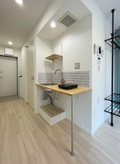 キッチン　シンプルデザインのIHクッキングヒーター付キッチン☆