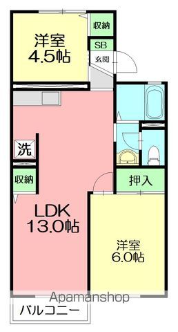 クオーレ 中屋の間取り写真